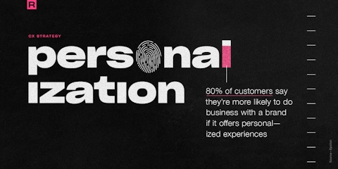 CX Strategy insight: Eighty percent of customers say they're more likely to do business with a brand if it offers personalized experiences.