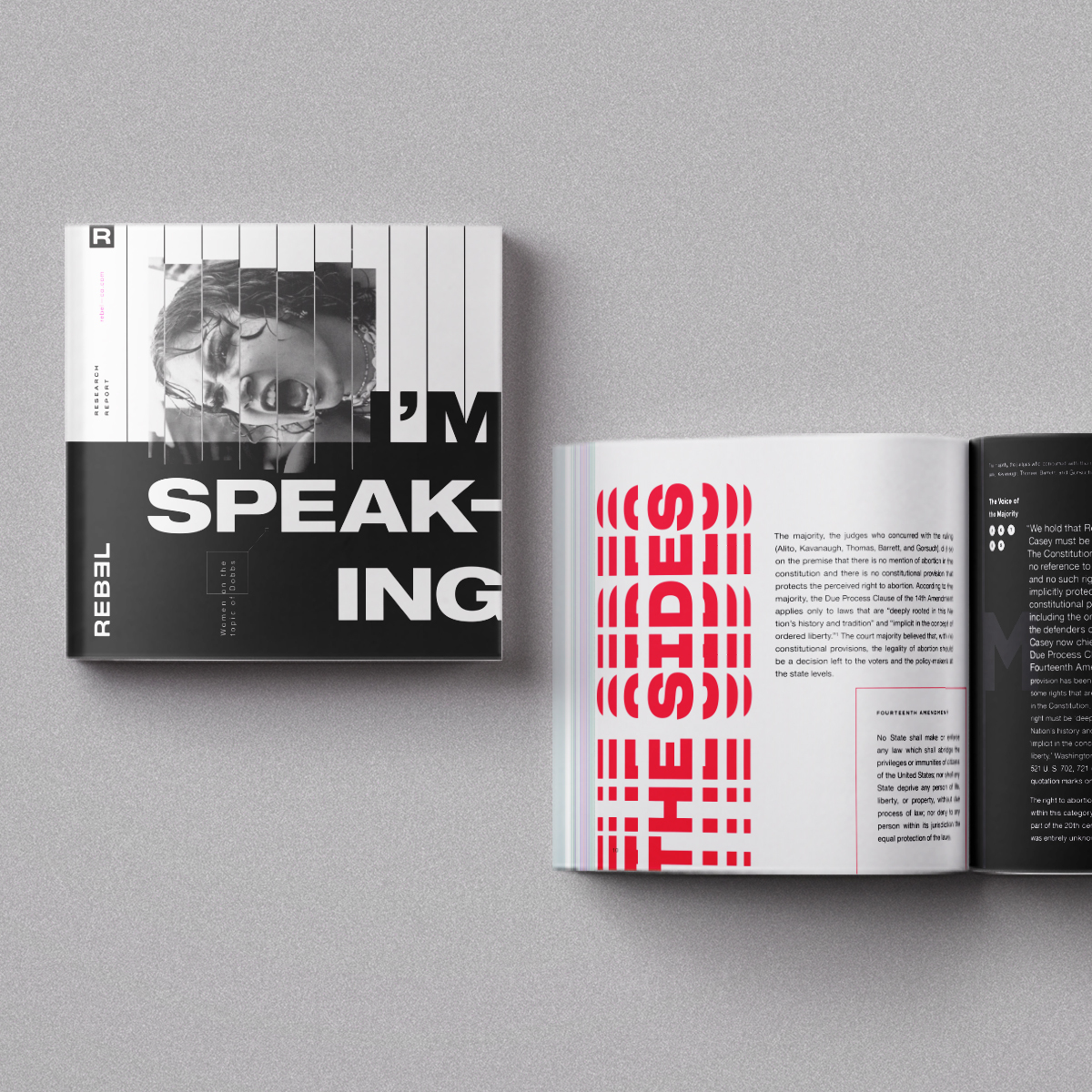 Research report cover and interior spread shown.