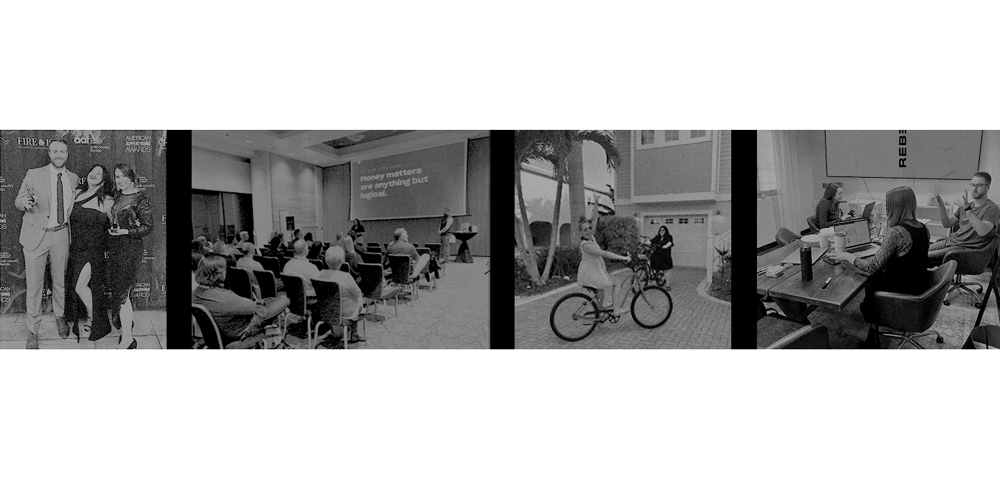 A collection of cadid shots of team members at Rebel.